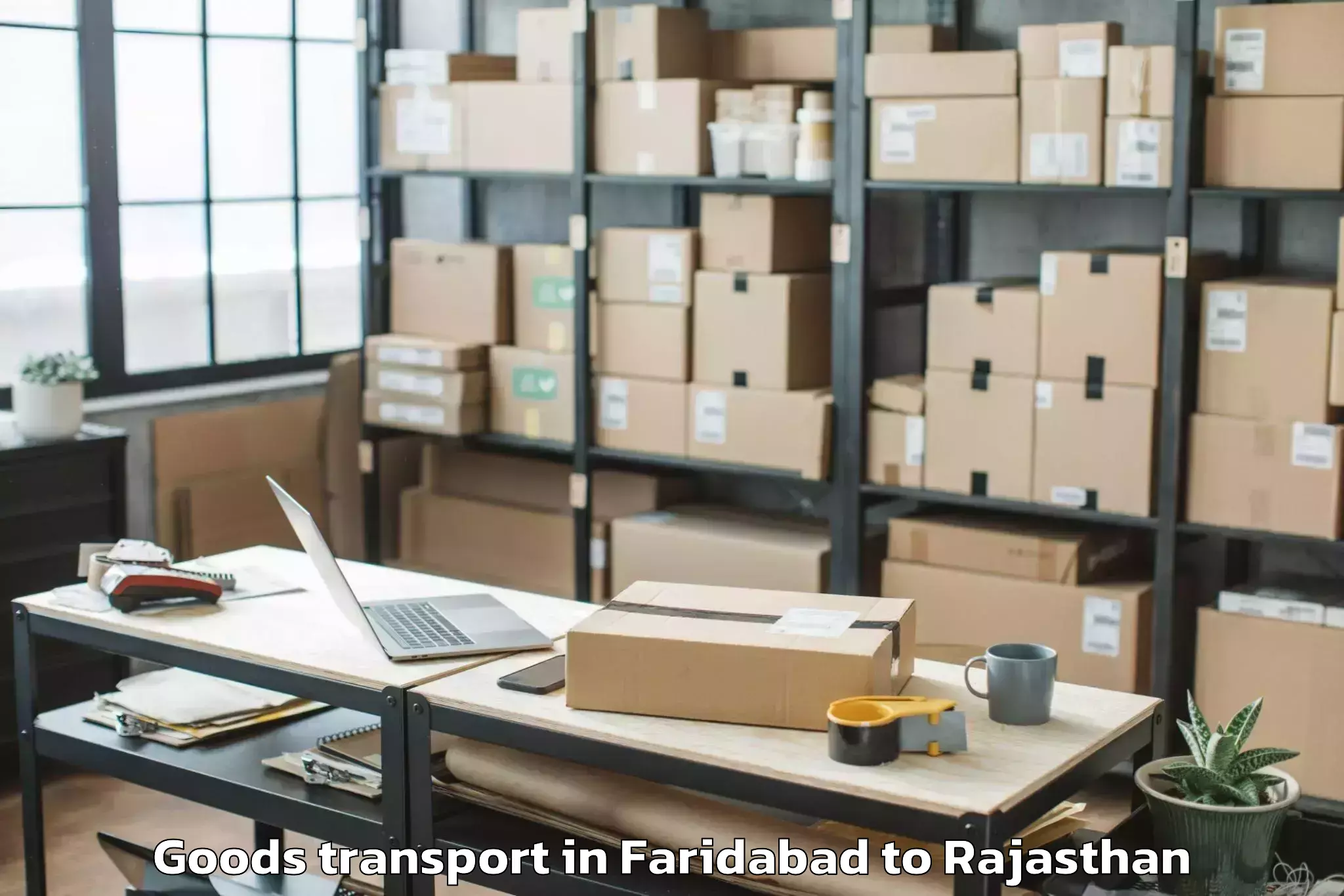 Book Faridabad to Gangapur Bhilwara Goods Transport